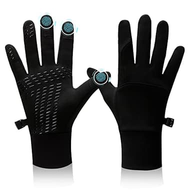 BLUEVER Guanti da Corsa, Guanti Invernali Antivento Touchscreen Guanti Sportivi Caldi Antiscivolo Idrorepellenti per Uomo Donna, Idea per Corsa, Ciclismo, Arrampicata, Escursionismo(M)
