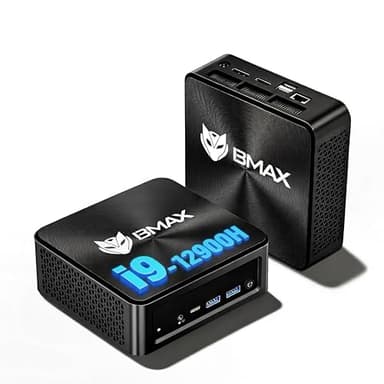 BMAX Mini PC B9Power, Intel Core i9 12900H, 24 GB LPDDR5, 1 TB NVMe SSD, 14 Core/20 Thread Desktop PC, HDMI 2.1/USB-C/DP 1.4a, RJ45 LAN, 4 porte USB, Wi-Fi 6 Gaming PC
