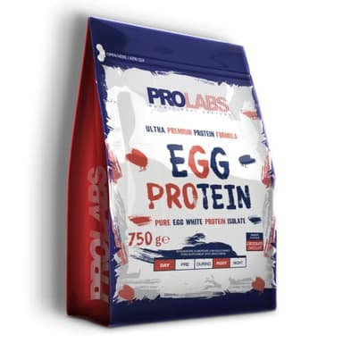 PROLABS EGG PROTEIN- Proteine in Polvere Isolate 100% Pure da Bianco d'Uovo non Denaturate con Bromelina per Alta Digeribilità e Rapido Assorbimento Post Workout, Integratore da Albume 750g Cioccolato