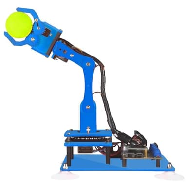 Adeept 5-DOF Robot Giocattoli 5Axis Braccio Robotico Compatibile con Arduino IDE Programmabile DIY Codifica Stem Kit con Display OLED Codice e PDF Robot per Adulti Bambini Regali - Blu