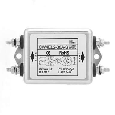 Tyenaza Filtro di rete Antidisturbo, 230V Filtro di rete, CW4EL2-30 A-S, Filtro di rete Monofase, Filtro di Potenza EMI, 115 V/250 V, 30 A, 50/60 Hz, Filtro Elettromagnetico