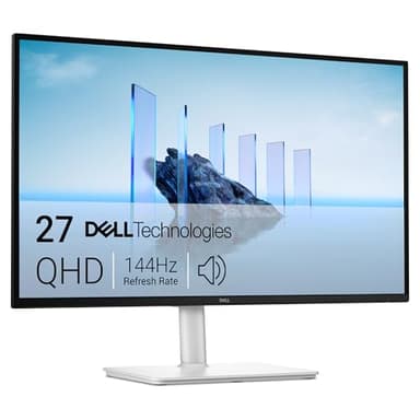 Dell 27 Plus Monitor - S2725DSM, QHD (2560x1440), 144Hz, IPS, 1ms MPRT, AMD FreeSync, 99% sRGB, Regolabile in Altezza, Altoparlanti integrati, DisplayPort, HDMI, 3 Anni di Garanzia, Bianco