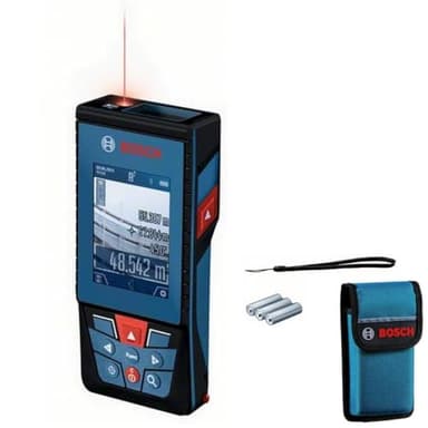 Bosch Professional Metro Laser Distanziometro Laser GLM 100-25 C (telecamera integrata, raggio d'azione: fino a 100 m, robusto, IP54, ± 1,5 mm*, 3 batterie AA, cinturino da polso, custodia)