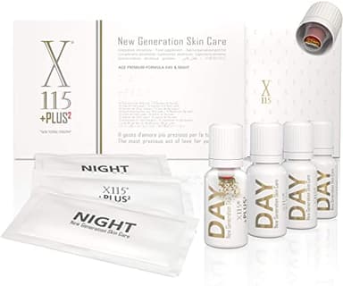 X115+Plus 2 | Collagene Marino + Acido Ialuronico + 18 Vitamine e Antiossidanti | Integratore Antirughe | Pelle e Articolazioni |