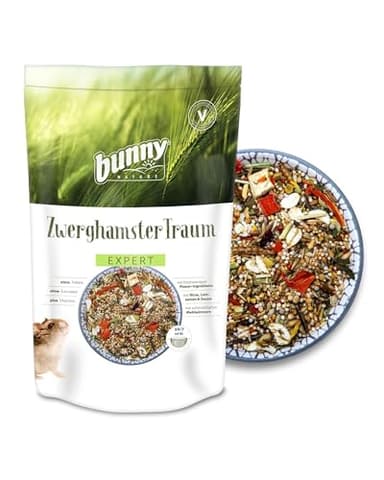 bunny Nature - Mangime completo per criceti nani, mix di vitamine, ingredienti e vermi di farina, 500 g