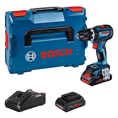 Bosch Professional 18V System Trapano-avvitatore con percussione a batteria GSB 18V-90 C (incl. 2 batterie PROcore da 4.0 Ah, caricabatteria GAL 18V-40, in L-BOXX)