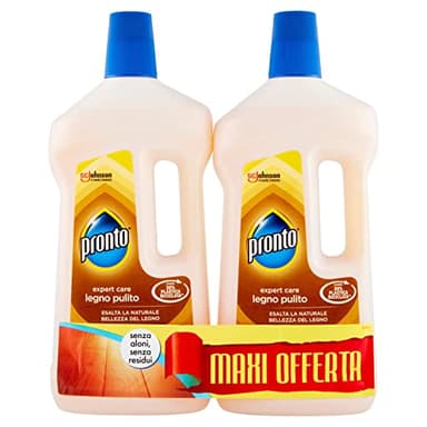 Pronto Legno Pulito, Detergente Pavimenti Parquet, 2 Pezzi da 750 ml