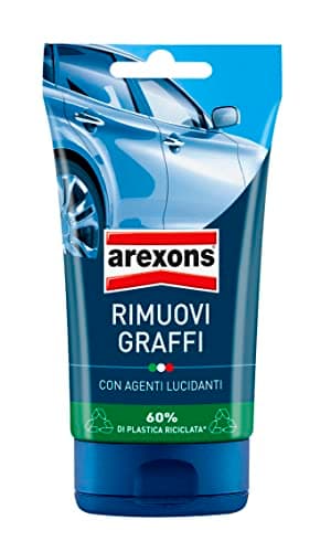 Arexons Pasta rimuovi graffi, auto carrozzeria, Speciali microparticelle per attenuare anche i graffi profondi, Delicato sulla carrozzeria, Con agenti lucidanti, 150 gr
