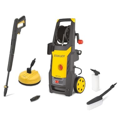 Stanley Idropulitrice SXPW24BX, ad Alta Pressione, per Auto ed Esterni Casa, con Lavapavimenti e Spazzola Fissa, Pressione max. 170 bar, Portata max. 500 l/h, Assorbimento 2400 W