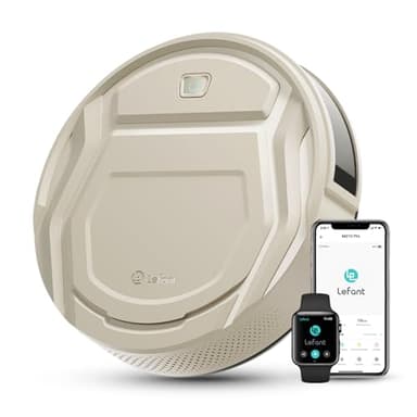 Lefant Robot Aspirapolvere con 2200Pa,120 Minuti,Senza Grovigli, Ultra Sottile,Wi-Fi/App/Alexa, Potenziamento Tappeto,Ideale per Peli di Animali Domestici Aspirapolvere Robot M210-Pro Grigio Champagne