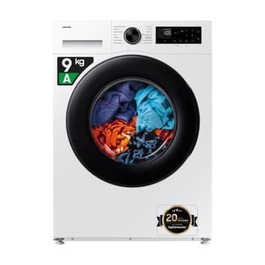 Samsung Lavatrice Slim Crystal Clean WW90DG5G34AEET Libera installazione, 9 Kg, Wifi, Ecobubble, Vapore, Carica Frontale, 60l x 85h x 48p cm