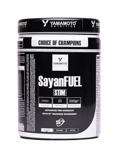 Yamamoto Nutrition Sayanfuel, Pre-Workout Stimolante, Produzione di Ossido Nitrico e Pump, Sostiene le Prestazioni, Ritarda la Sensazione di Stanchezza