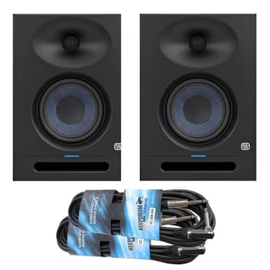 PreSonus Eris Studio 5 scatole attive per monitor 5,25", altoparlante multimediale, 1 coppia + 2 cavi jack Keepdrum