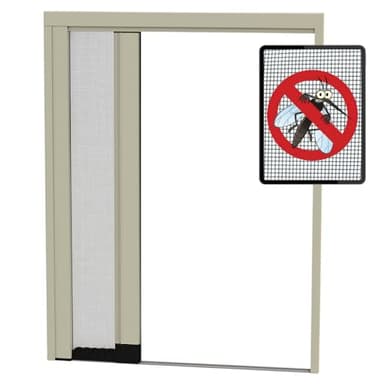 Zanzariera NEW JOLLY su Misura - Cassonetto Compatto da 40mm, Rete in Fibra di Vetro, Guida Bassa 4mm - Senza Barriere, Reversibile, Made in Italy - Ideale per Porte e Finestre