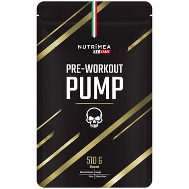 Pre Workout Potente | Integratore Pre-Allenamento Boost di Energia | AAKG, Beta Alanina, Caffeina, Citrullina, Taurina, Tirosina | Vitamine B3, B6, B12 | 510g | Gusto Frutti Rossi | Nutrimea