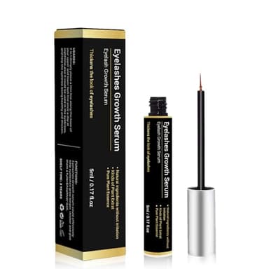Siero Ciglia, Siero Ciglia Allungante e Rinforzante, Siero per Ciglia Lunghe e Folte, Incredible Rapid Growth of Eyelashes, 5ML (Nero)