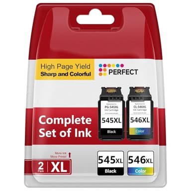 Cartucce 545 546 Compatibili con Canon 545 546, PG-545XL CL-546XL Compatibili con Canon Pixma Cartuccia 545-546 TS3350 MG2450 MG2550 MG2550S MG2555 MG2555S MG2950 MX495 TS3100 (Nero e Colore)