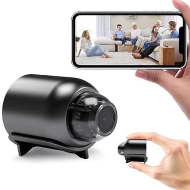 Generico Mini Telecamera Spia 1080P Full HD con WiFi, Visione Notturna e Rilevamento Movimento – Telecamera Nascosta per Casa, Ufficio con Angolo 140°, Visione remota
