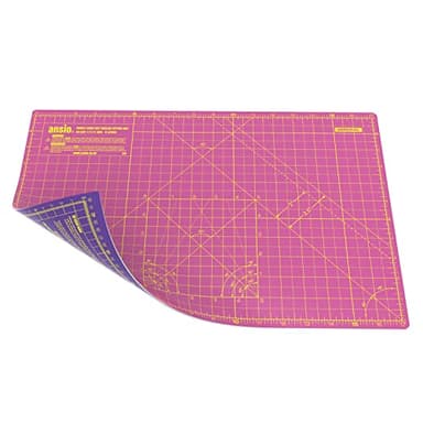 ANSIO Tappetino da Taglio Autorigenerante A3 Double Sided 5 Strati - Quilting, Cucito,Tessuto e Papercraft - Imperiale/Metrico 17 Pollici x 11 Pollici / 42 cm x 27 cm - Super Rosa/Viola Reale