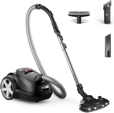 Philips Serie 8000 Aspirapolvere con Sacco - 900W, Spazzola LED TriActive+, Filtro HEPA 13, 99,9% Polvere Rimossa, 12m Raggio, Sacchetto 4L, Design Sostenibile, Prodotto in UE (XD8122/10)