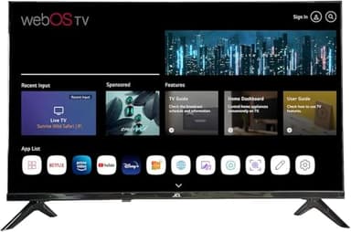 JCL JCL32RWHD Smart TV 43" LED Sistema Operativo webOS TV 8.1, WiFi Ethernet, Netflix Youtube, HDMI x3, VESA, DVB +T/T2/C/S/S2 (43 Pollici)