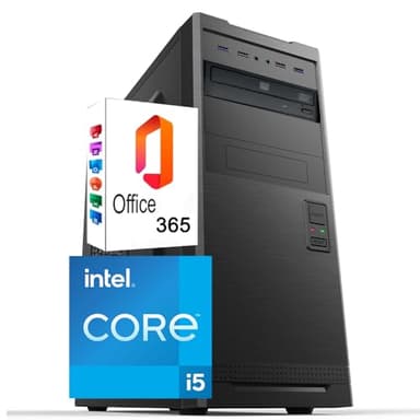 Betazon PC Fisso Desktop NUOVO • Cpu intel core i5 • 16GB RAM DDR4 • 256GB SSD + 512GB HDD • Windows 11 Pro • WiFi • Office 365 • Pronto All'Uso • USB 3.0 • PC Professionale per Ufficio, Casa, Scuola