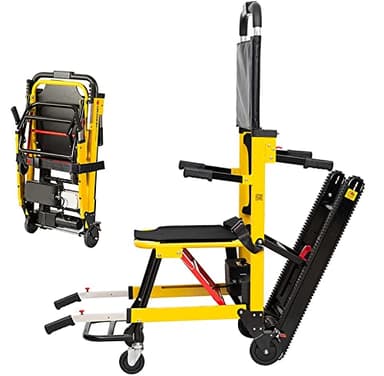 LMEILI Sedia a rotelle mobile per evacuazione medica, elettrica, Montascale per anziani disabili, pieghevole per scale consente a disabili e anziani di cambiare facilmente