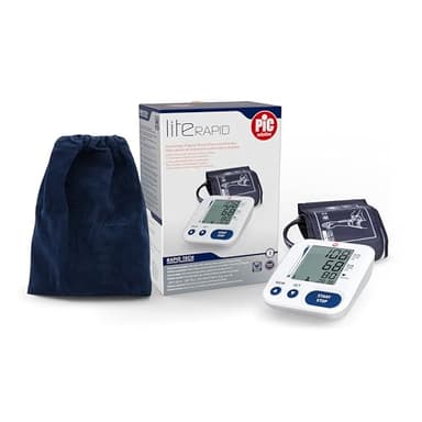 Pic Solution - Literapid Misuratore di Pressione Arteriosa da Braccio Digitale, Apparecchio Automatico per Misurare la Pressione Sanguigna a Casa, clinicamente validato, Bianco e Blu