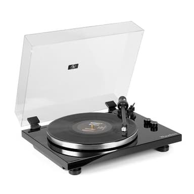 Audizio Toledo Premium Giradischi Bluetooth – Giradischi 33/45 giri/min, lettore in vinile con pickup di alta qualità – Record Player con preamplificatore