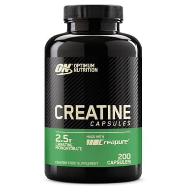 Optimum Nutrition Creatina Monoidrata - Integratore per migliorare Forza e Performance Muscolare, 100 Capsule con 2500 mg di Creatina per Dose