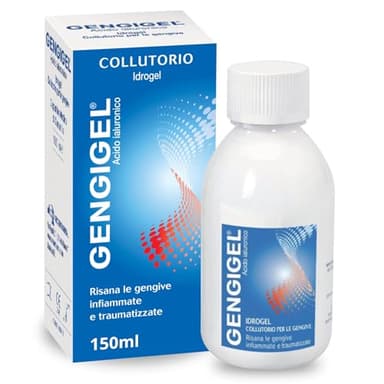 Gengigel Collutorio con Acido Ialuronico per Gengive Infiammate, 150 ml, Dispositivo Medico, Senza Clorexidina