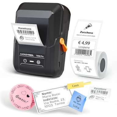 SUPVAN T50M Pro Etichettatrice Bluetooth con Nastro, App Versatile con 30 Caratteri e Oltre 700 icone, Senza, Inchiostro per Organizzare Casa, Cucina, Scuola e Ufficio.