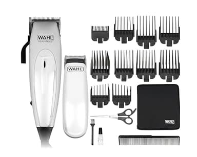 WAHL Home Pro Deluxe Combo Taglia Capelli Elettrico con Filo e Leva di Regolazione 8 Pettini Guida, Kit con rifinitore a Batteria, Forbici e Pettine