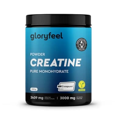 Creatina Monoidrata in Polvere 500 g, Materia Prima di Marca Creapure ad Alto Dosaggio, Supporto per Sport e Atleti, 100% Creatina Pura e di Alta Qualità, Palestra e Pre Workout