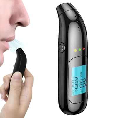 Etilometro Portatile Certificato, Etilometri Misuratore Alcolico Professionale con Display Digitale LCD e Chip ad Alta Sensibilità, Etilometro per Uso Domestico e Professionale