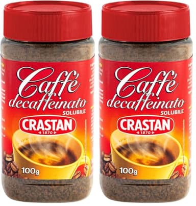 Crastan - Caffè solubile decaffeinato - 1 Barattolo in PET da 100g (Confezione da 2)