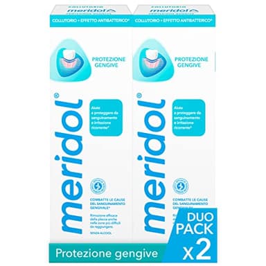 meridol Collutorio Protezione Gengive 2x400ml | Combatte il sanguinamento e l'infiammazione gengivale* |Protegge dalle recidive*|Agisce velocemente**|Effetto antibatterico*|Non macchia I 0% Alcohol