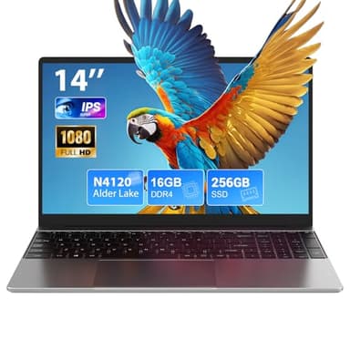 SADSYMB PC Portatile 14 Pollici 16GB DDR4 256GB SSD, Win 11 Notebook con Quad Core Celeron N4120, 1920 * 1080 IPS FHD Portatile Laptop con WiFi 5, Mini HDMI, USB-3.0, Mouse Inclusi
