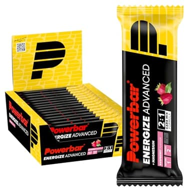 Powerbar - Energize Advanced - Raspberry - 15x55g - Barretta energetica ad alto contenuto di carboidrati - magnesio e sodio