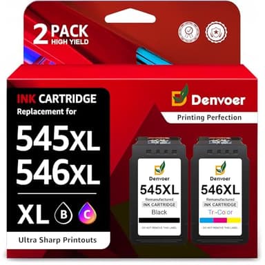 Denvoer PG-545XL CL-546XL Cartucce d'inchiostro Sostituzione per Canon 545 546 XL per Pixma TS3350 TS3450 TS3150 TS3351 TR4550 TR4650 MG2550S MG3050 MG2950 MG2500 MX495 MX490 (Nero e Colore)