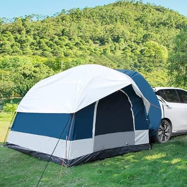 JCSRYD Tenda Auto Campeggio Tendes per Bagagliaio SUV, tendalino fuoristrada Universale per Portellone Posteriore, Tenda Auto Campeggio con Capacità di Sonno per 4 Persone, per Furgone/monovolume/CUV