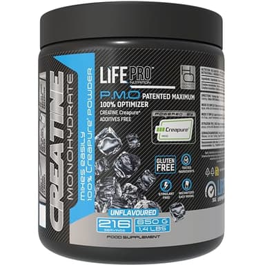Creatina Monoidrata Creapure Life Pro 650g – Creatina Micronizzata Pura Gusto Neutro – Fino a 216 Dosi – Senza Glutine – Per Forza, Energia e Recupero Muscolare – Qualità Tedesca Garantita