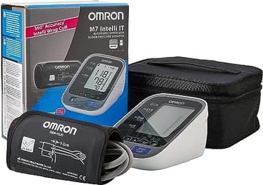 OMRON M7 Intelli IT Misuratore della pressione arteriosa da braccio con Bluetooth e bracciale Intelli Wrap