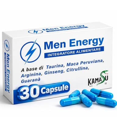 Integratore uomo pillole effetto prolungato 30 capsule Formula a rapido assorbimento Integratore maca peruviana Arginina Supporto a Energia, Vitalità e Resistenza Fisica Citrullina Ginseng