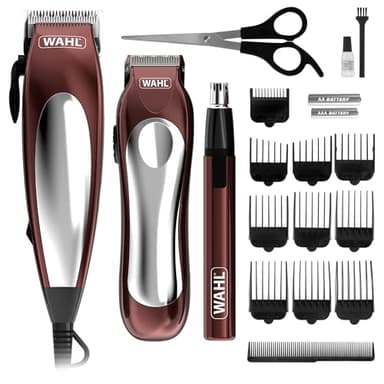Wahl Home Pro Combo 3in1, set regalo tagliacapelli, tagliacapelli per uomo, rasoio a filo, regolabarba per uomo, regolabarba, tagliacapelli personale, set per la cura maschile