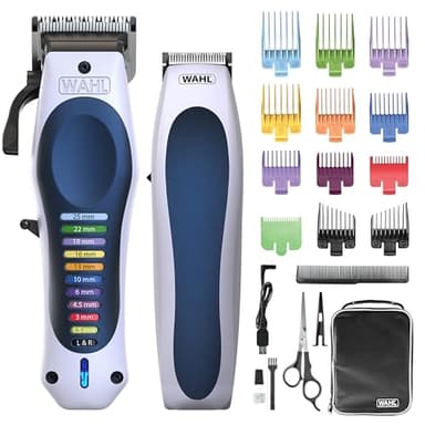 WAHL Color Pro Lithium Combo Kit, kit per il taglio totale dei capelli, lama regolabile per il massimo controllo della lunghezza di taglio, batteria ultra potente, forbici e pettine per capelli