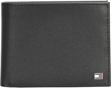 Tommy Hilfiger Uomo Portafoglio Eton con Scomparto Monete, Nero (Black), Taglia Unica