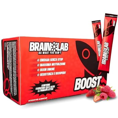 Integratore Nootropico potente per contrastare stress e stanchezza - Integratore energia forte 20 bustine Gel - con coenzima Q10, ginseng, caffeina, guarana, vitamina c, pappa reale, vitamine b